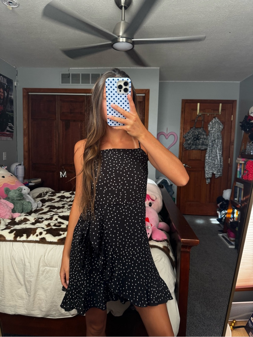 Black and white Polka Dot Mini Dress